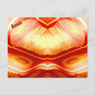 Postale AMOS ~ Motif de conception fractale 3D ~ Carte pos