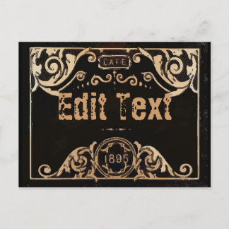 Postale Ancien Étiquette Vintage Modifier la carte texte