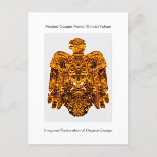 Postale Ancien Faucon Peoria En Cuivre Trouvé Carte 1859