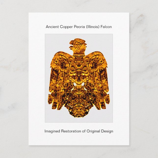 Postale Ancien Faucon Peoria En Cuivre Trouvé Carte 1859 (Devant)