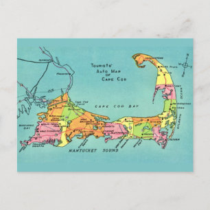 Postale Ancienne carte du Cap Cod