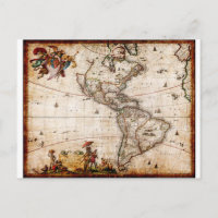 Ancienne carte du continent américain