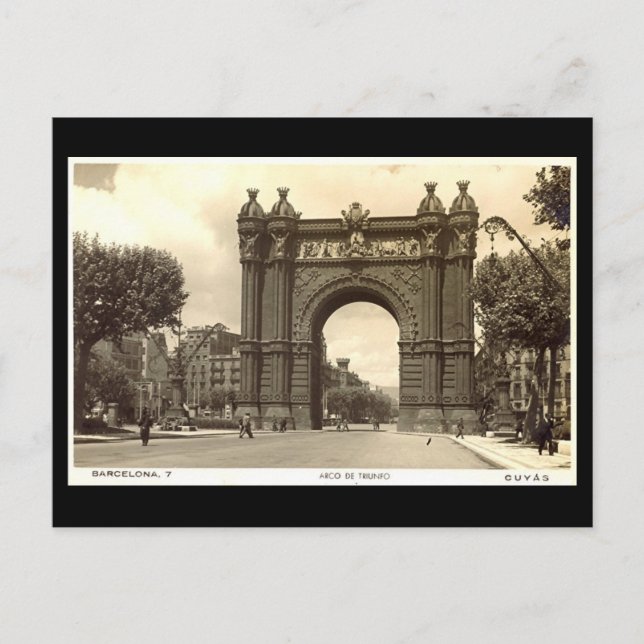 Postale Ancienne carte postale, Barcelone, Arco de Triunfo (Devant)