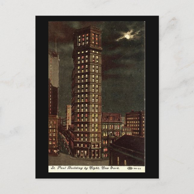 Postale Ancienne carte postale, bâtiment St Paul, New York (Devant)
