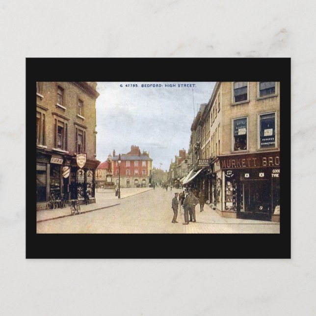 Postale Ancienne carte postale, Bedford High Street (Devant)