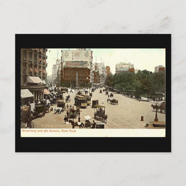 Postale Ancienne carte postale, Broadway & 5th Ave, New Yo (Devant)