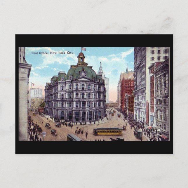 Postale Ancienne carte postale, bureau de poste, New York (Devant)