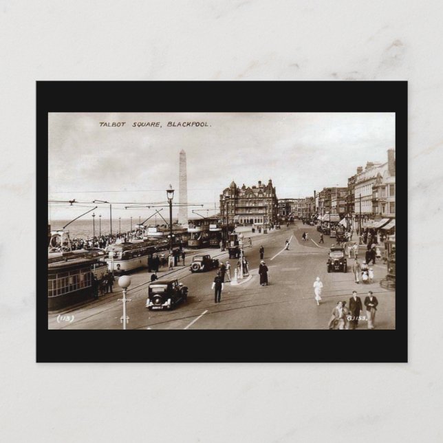 Postale Ancienne carte postale, Carré Talbot, Blackpool (Devant)