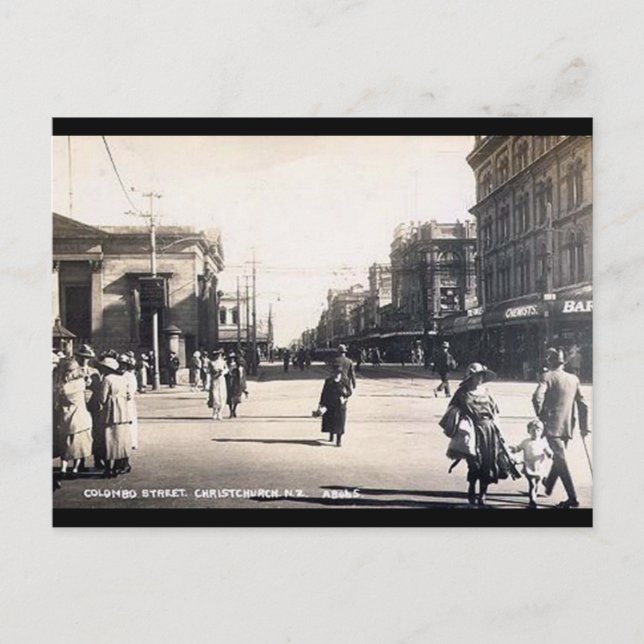 Postale Ancienne carte postale, Christchurch, NZ (Devant)