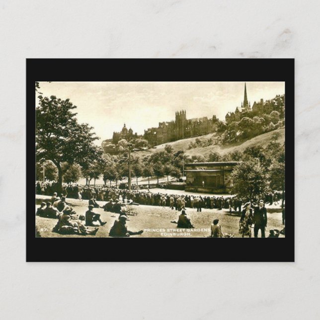 Postale Ancienne carte postale, Édimbourg, Princes St Gard (Devant)