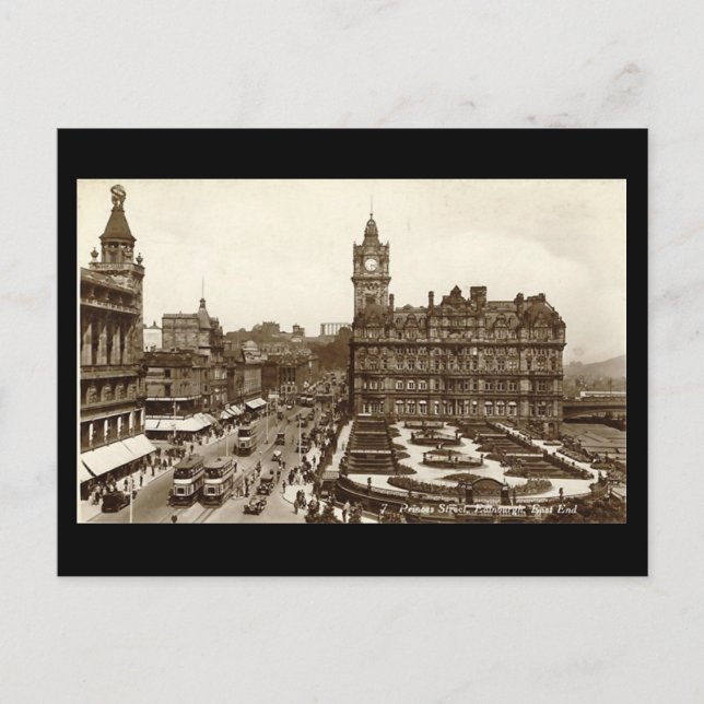 Postale Ancienne carte postale, Edimbourg, Princes Street  (Devant)