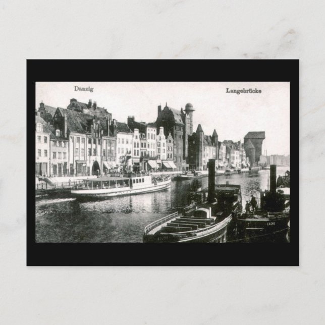 Postale Ancienne carte postale, Gdansk/Danzig, Langebrucke (Devant)