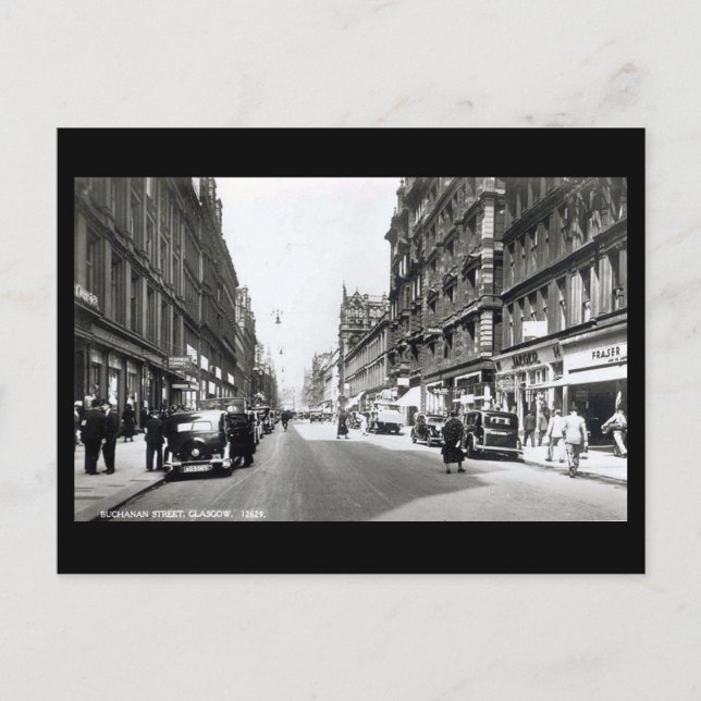 Postale Ancienne carte postale, Glasgow, rue Buchanan (Devant)