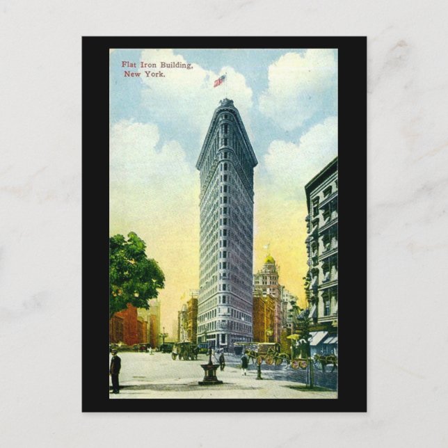 Postale Ancienne carte postale, immeuble en fer plat, New  (Devant)