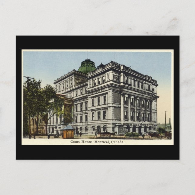 Postale Ancienne carte postale, Montréal, Palais de justic (Devant)