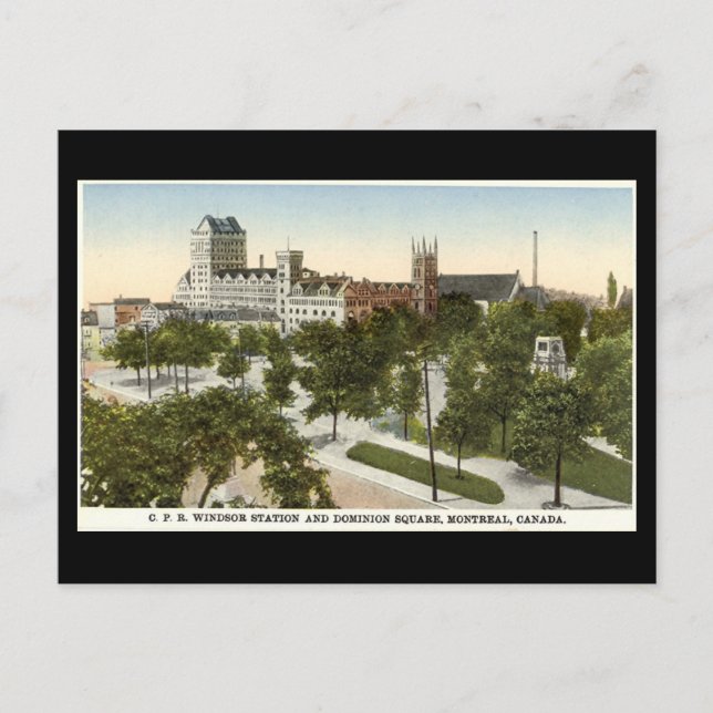 Postale Ancienne carte postale, Montréal, Windsor Station (Devant)
