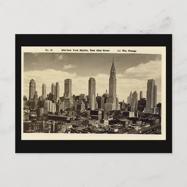 Postale Ancienne carte postale, New York City Skyline (Devant)