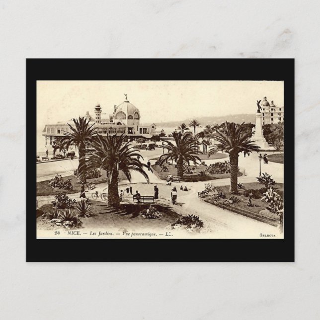 Postale Ancienne Carte Postale, Nice, Les Jardins (Devant)