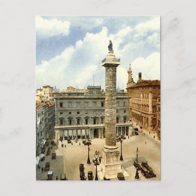 Postale Ancienne carte postale, Rome, Piazza Colonna (Devant)