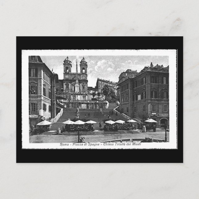 Postale Ancienne carte postale, Rome, Piazza di Spagna (Devant)