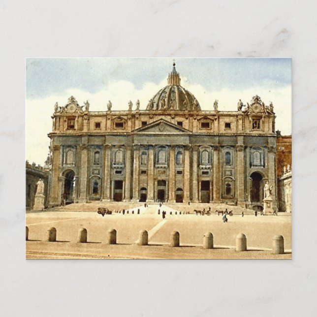 Postale Ancienne carte postale, Rome, Saint-Pierre et Vati (Devant)