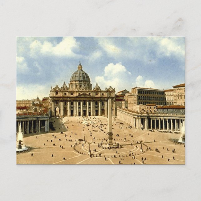 Postale Ancienne carte postale, Rome, Saint-Pierre et Vati (Devant)
