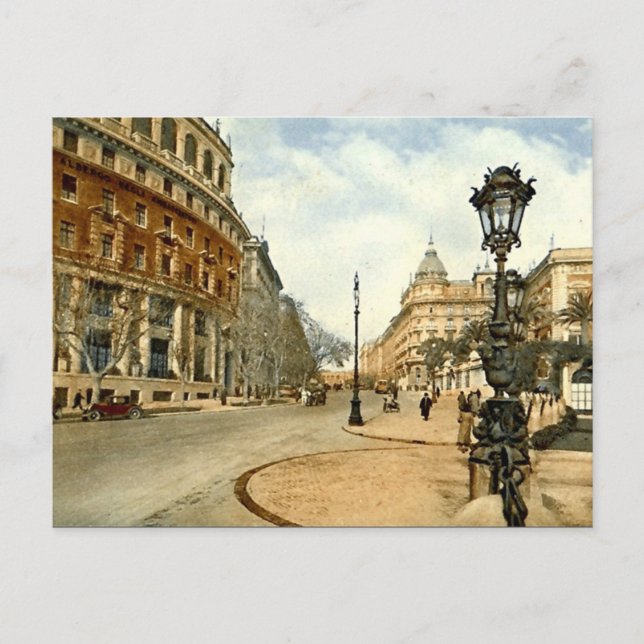 Postale Ancienne carte postale, Rome, Via Vittorio Veneto (Devant)