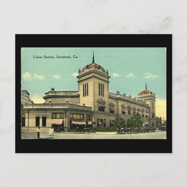 Postale Ancienne carte postale, Union Station, Savannah, G (Devant)
