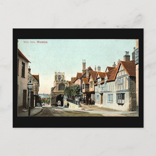 Postale Ancienne carte postale, Warwick, Porte Ouest en 19 (Devant)