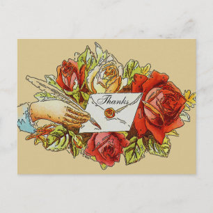 Postale Ancienne Rose Vintage, Carte de Texte à Éditer