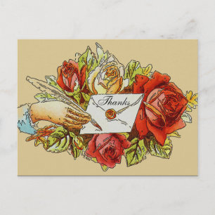 Postale Ancienne Rose Vintage, Carte de Texte à Éditer