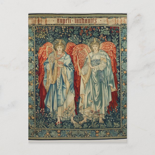 Postale Angeli Laudantes par Sir Edward Burne-Jones Carte  (Devant)