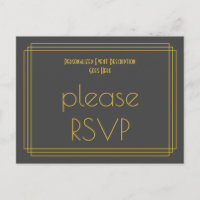 Années folles Regardez "s'il vous plaît RSVP carte