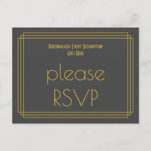 Postale Années folles Regardez "s'il vous plaît RSVP carte