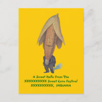 ANTHROPOMORPHE ~ ANTIQUE CORN MAN Image~ CARTE POS