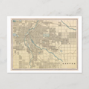 Postale Antique 1899 Carte de Denver, Colorado