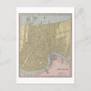 Postale Antique 1899 Carte de la Nouvelle-Orléans, Louisia