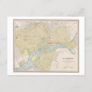 Postale Antique 1899 Carte de Richmond, Virginie,
