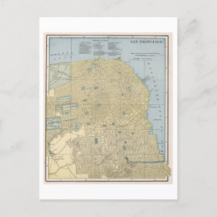 Postale Antique 1899 Carte de San Francisco, Californie,