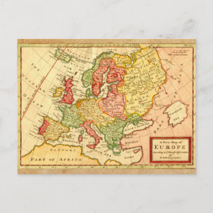 Postale Antique Herman Moll Carte de l'Europe du 17ème siè