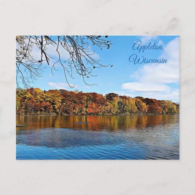 Postale Appleton, Wisconsin Fall Leaves Photo Carte Postal (Devant)