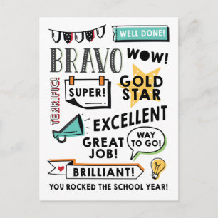 Postale Apprentissage à distance Fin de l'année Carte post