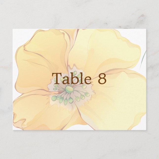 Postale Aquarelle Florals Mariage Place Taille de la carte (Devant)