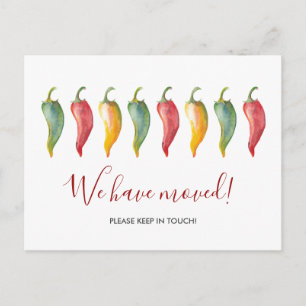 Postale Aquarelle Nous avons Déplacé Chili Pepper Carte Po