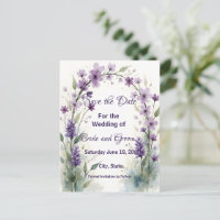 Arche florale de lilas lavande carte de sauvegarde