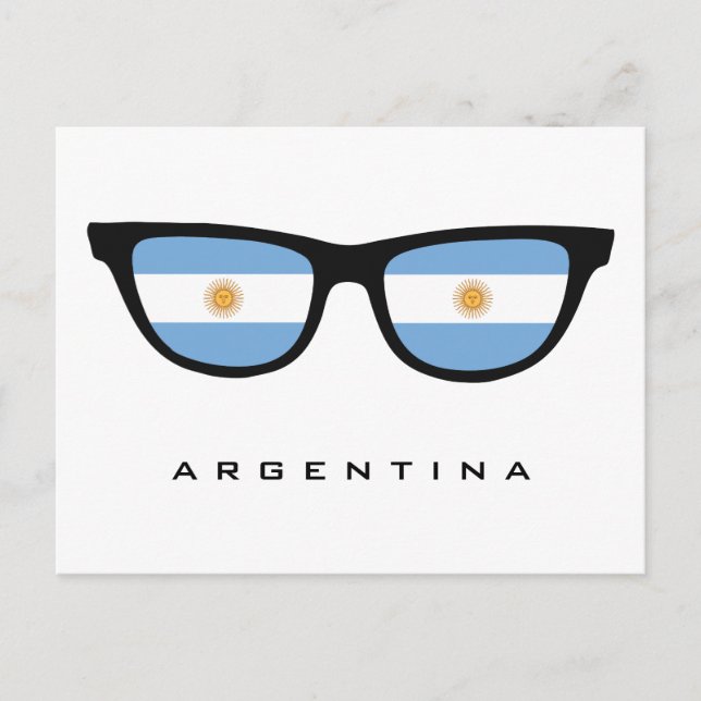 Postale Argentina Shades texte personnalisé et carte posta (Devant)