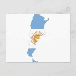 Postale Argentine Carte du drapeau AR