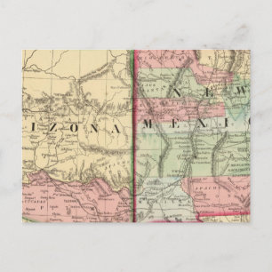 Postale Arizona, Nouveau-Mexique Carte par Mitchell