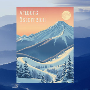 Postale Arlberg Autriche Europe vacances de ski carte post