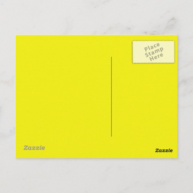 Postale Arrière - plan jaune néon brillant sur une carte p (Dos)